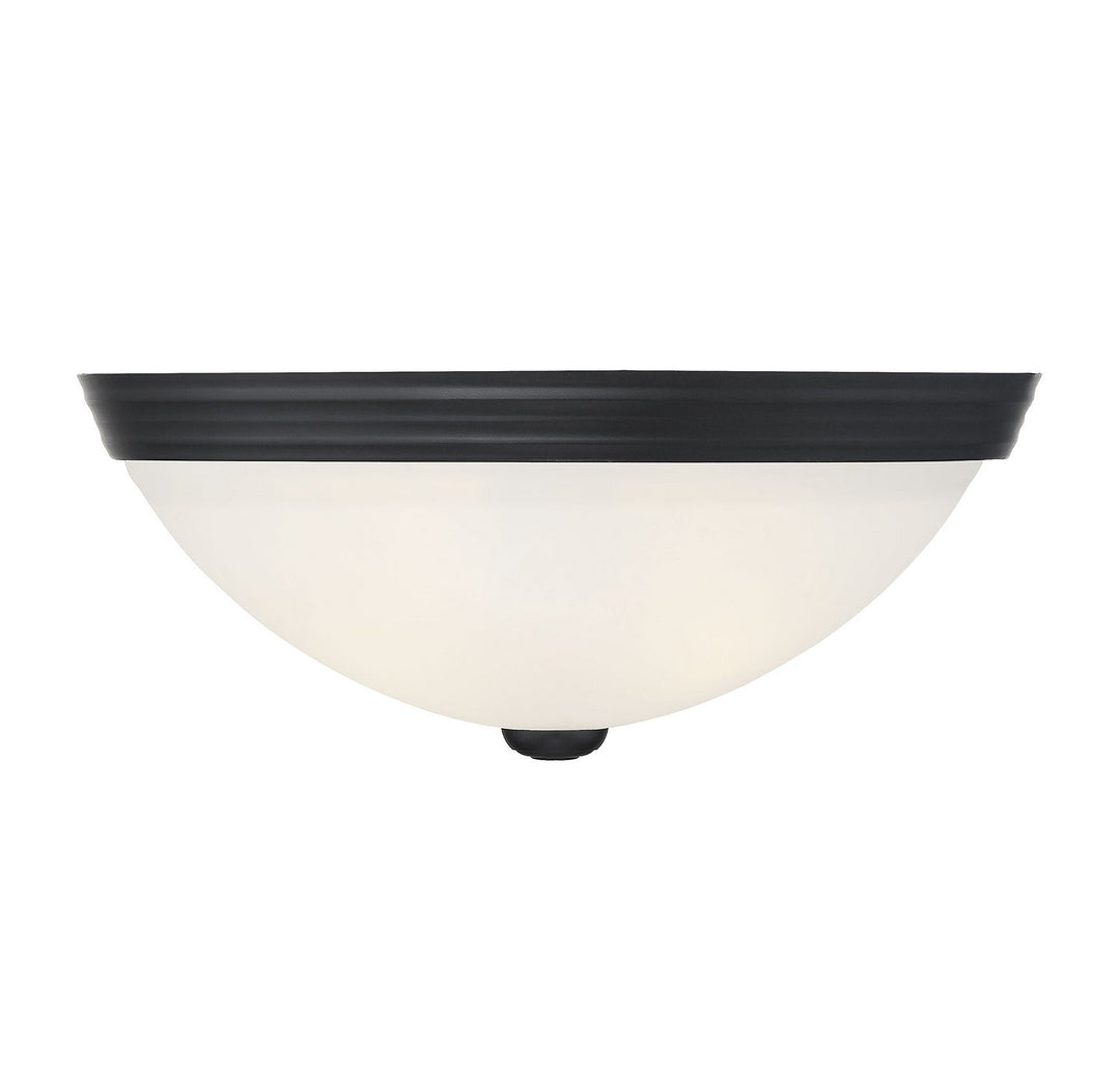 Flush Mount Two Light Flush Mount in Matte Black Savoy House
