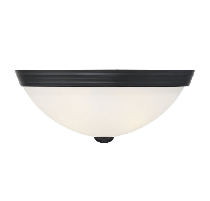 Flush Mount Two Light Flush Mount in Matte Black Savoy House