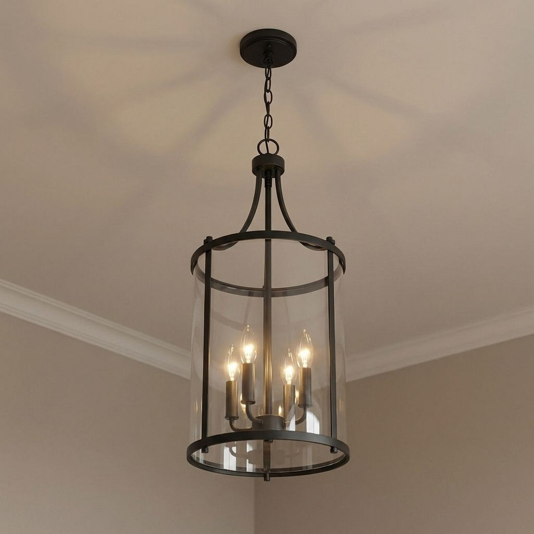 Savoy House - 7-1040-3-BK - Three Light Foyer Pendant - Penrose - Black
