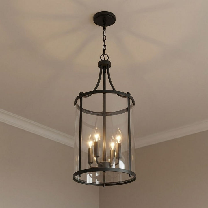 Savoy House - 7-1040-3-BK - Three Light Foyer Pendant - Penrose - Black