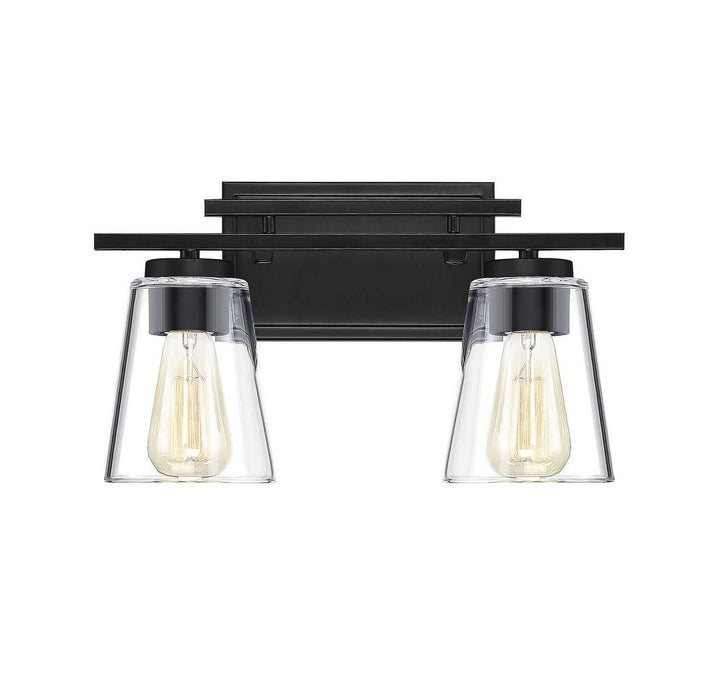 Calhoun Two Light Bath Bar in Black Savoy House