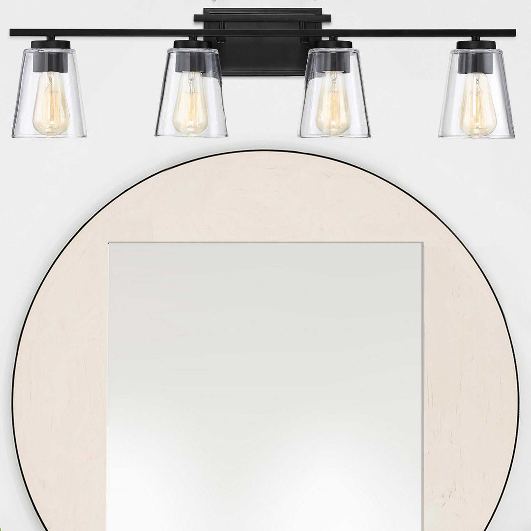 Calhoun Four Light Bath Bar in Black Savoy House