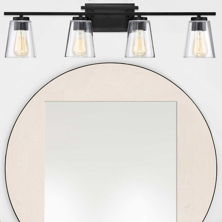 Calhoun Four Light Bath Bar in Black Savoy House