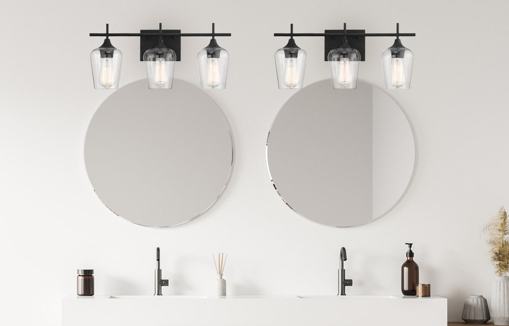 Savoy House - 8-4030-3-BK - Three Light Bath Bar - Octave - Black