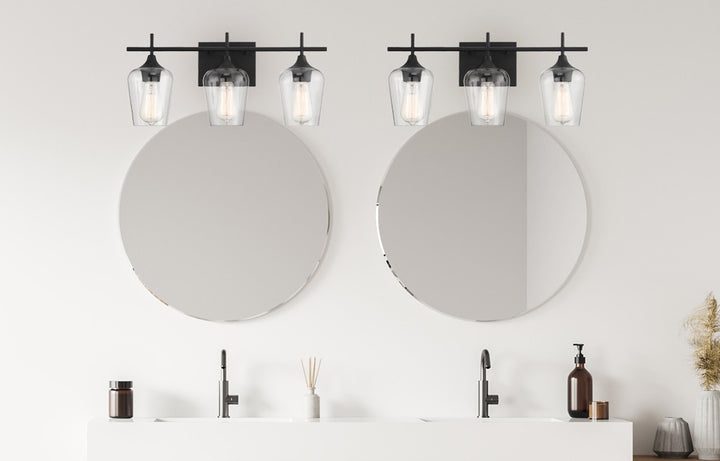 Savoy House - 8-4030-3-BK - Three Light Bath Bar - Octave - Black