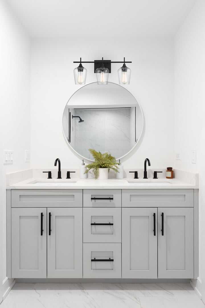 Savoy House - 8-4030-3-BK - Three Light Bath Bar - Octave - Black
