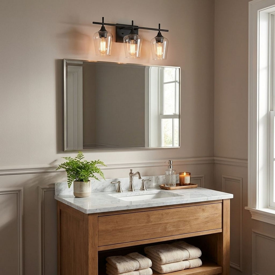 Savoy House - 8-4030-3-BK - Three Light Bath Bar - Octave - Black