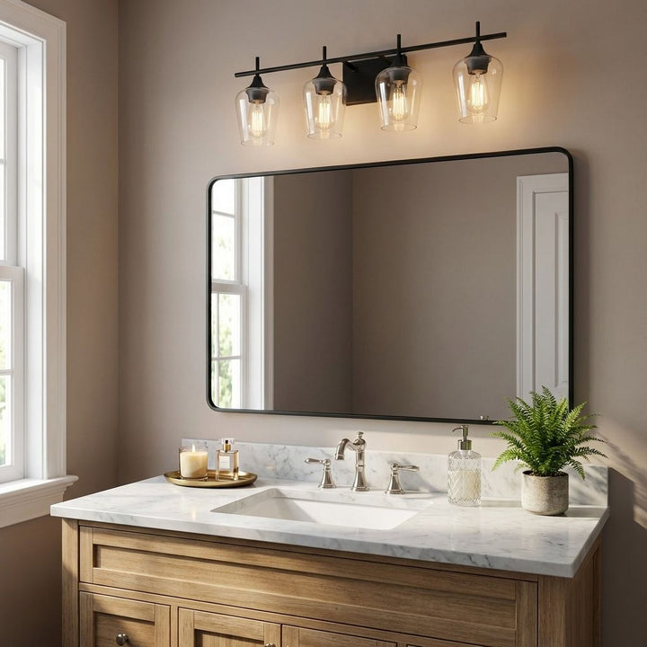 Savoy House - 8-4030-4-BK - Four Light Bath Bar - Octave - Black
