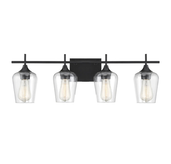 Savoy House - 8-4030-4-BK - Four Light Bath Bar - Octave - Black