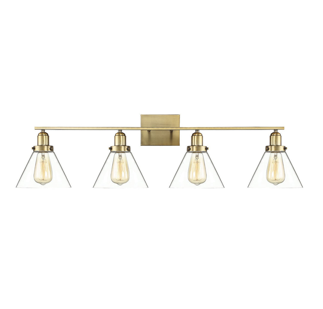 Drake Four Light Bath Bar in Warm Brass Savoy House