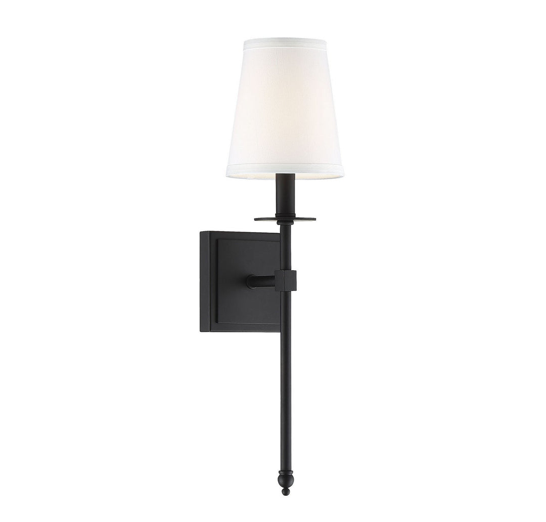 Monroe One Light Wall Sconce in Matte Black Savoy House