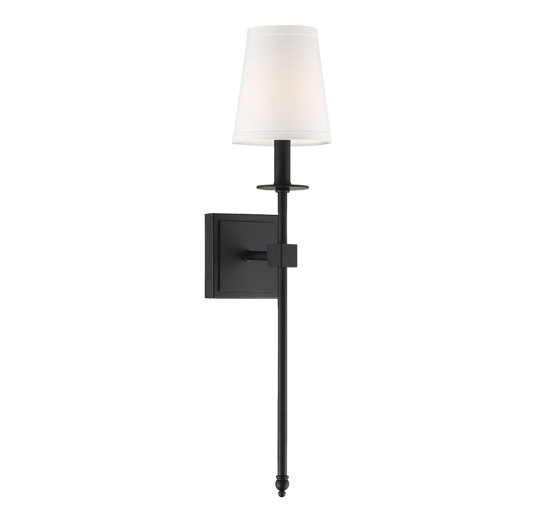 Monroe One Light Wall Sconce in Matte Black Savoy House