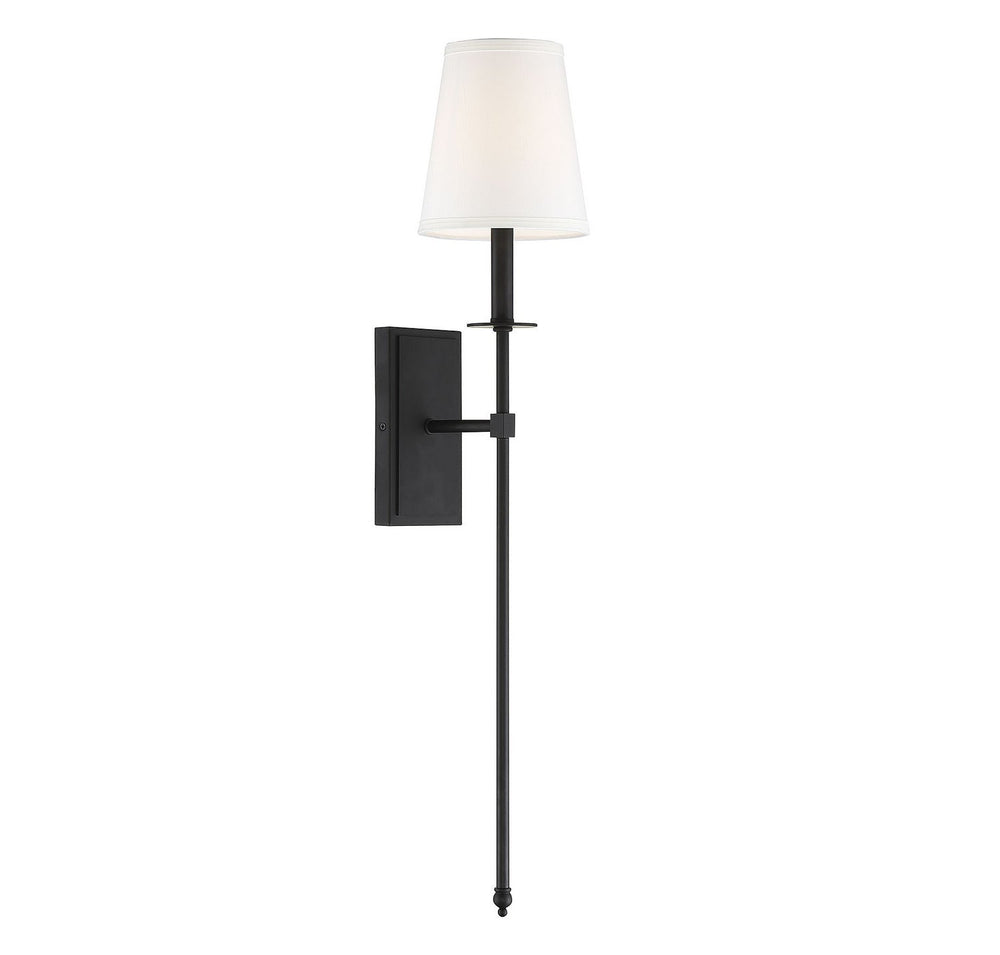 Monroe One Light Wall Sconce in Matte Black Savoy House
