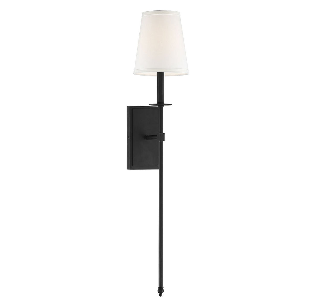 Monroe One Light Wall Sconce in Matte Black Savoy House