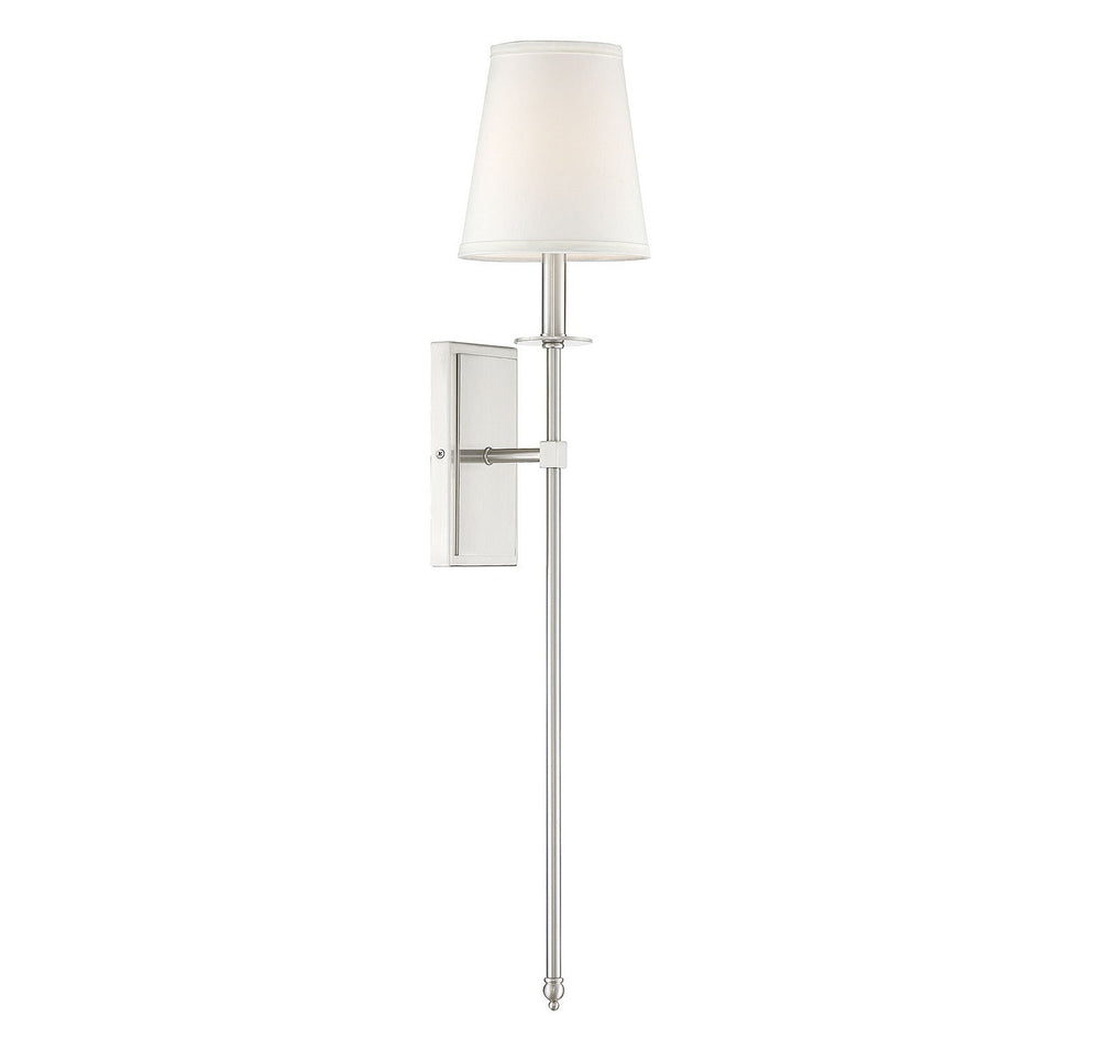 Monroe One Light Wall Sconce in Satin Nickel Savoy House