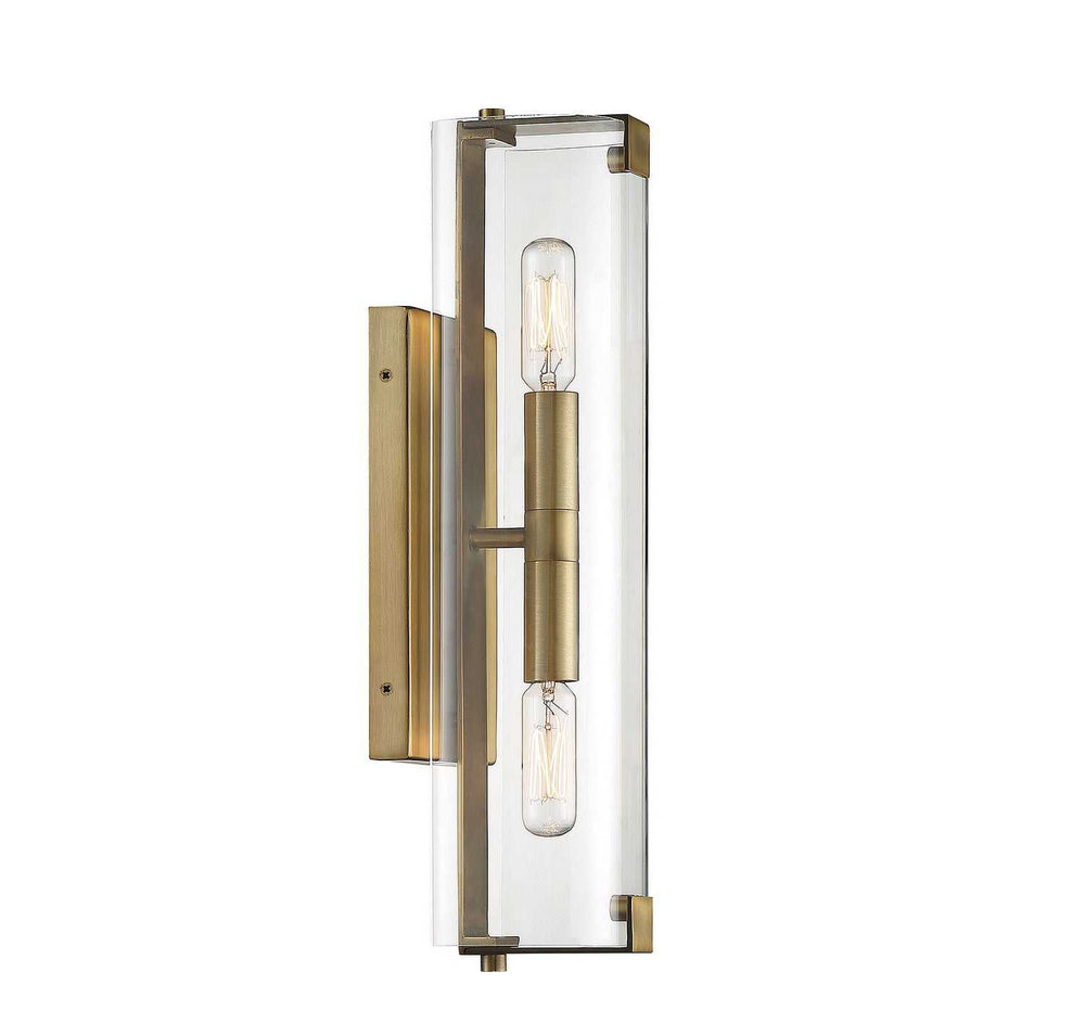 Winfield Two Light Wall Sconce in Warm Brass Savoy House