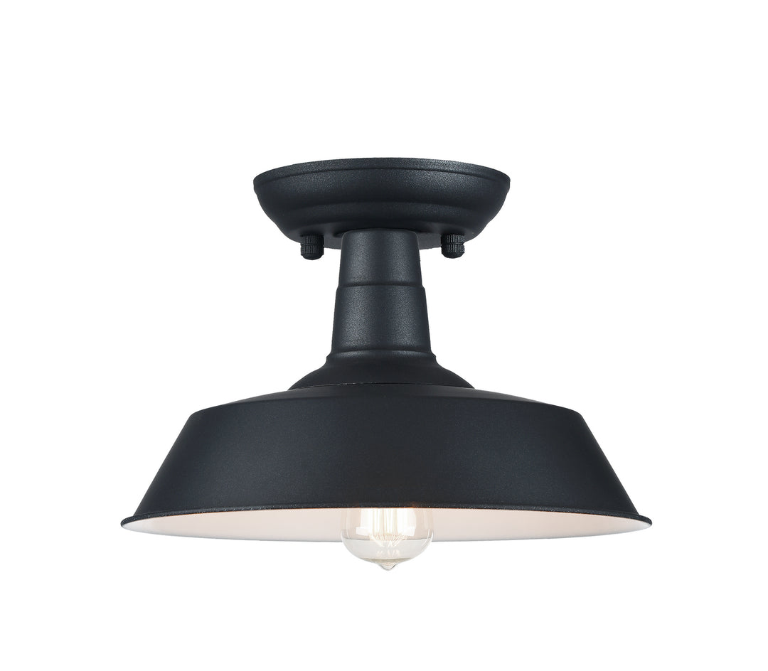 Scacchi One Light Flush Mount in Dark Grey - available from The Lighting Shoppe, trusted by Canadian homeowners