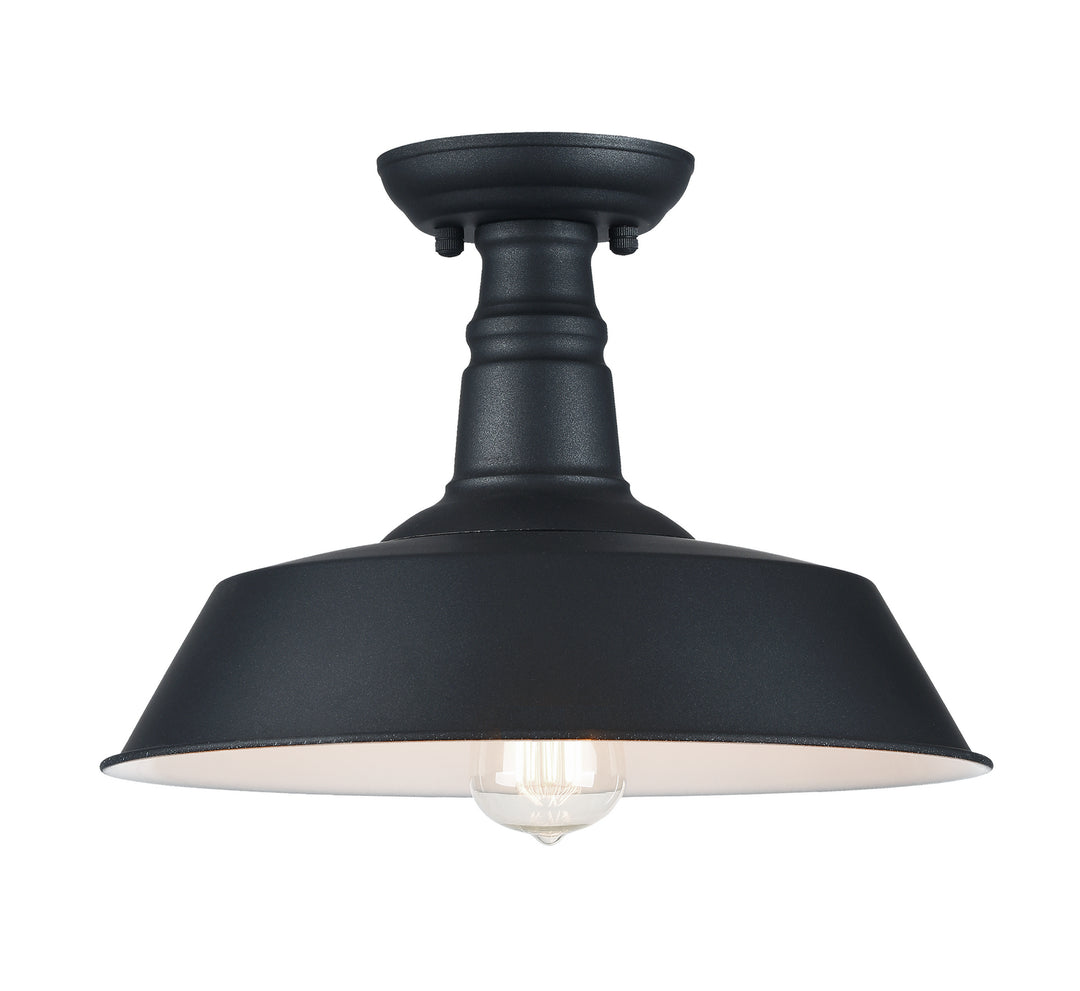 Scacchi One Light Flush Mount in Dark Grey - available from The Lighting Shoppe, trusted by Canadian homeowners