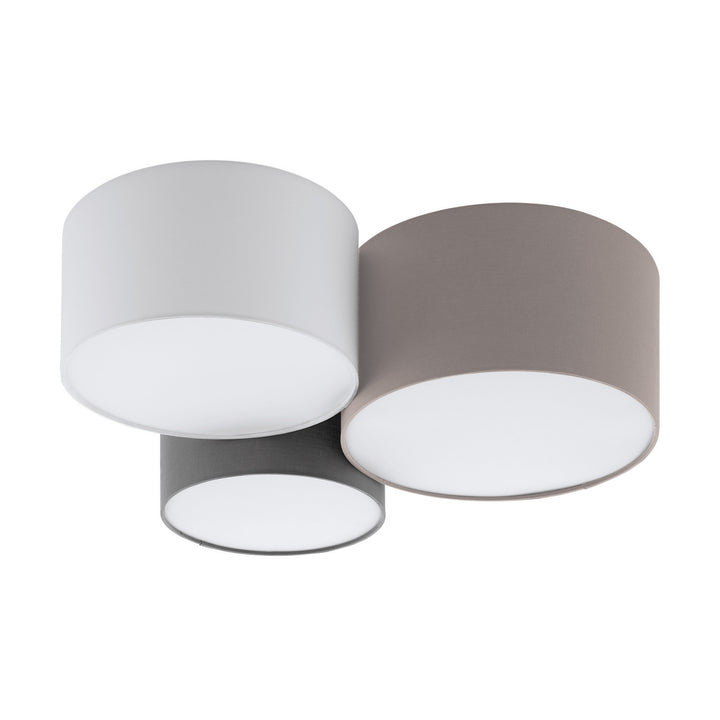 Eglo Canada - 203213A - Three Light Ceiling Mount - Pastore 1 - Taupe/White/Grey