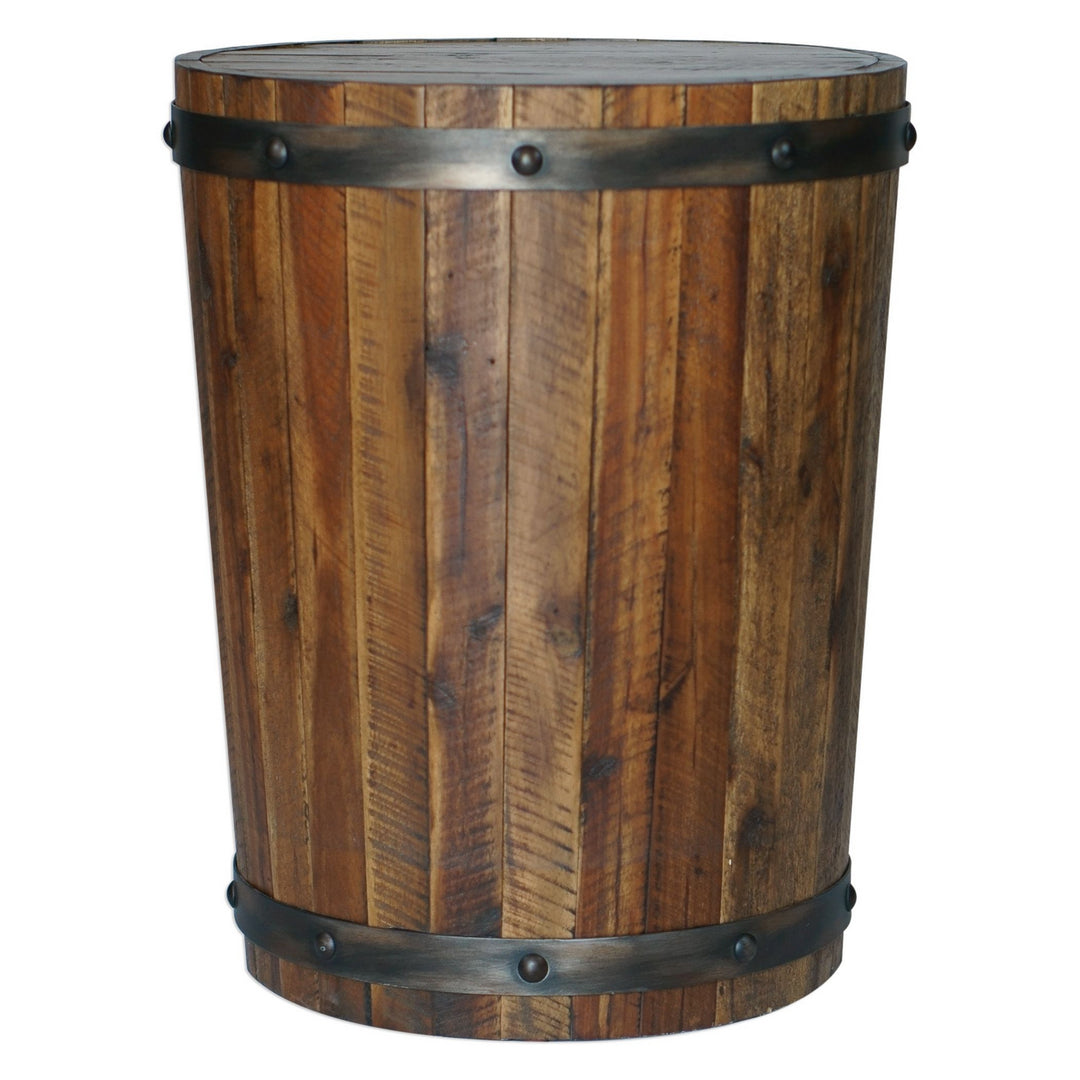 Ceylon Accent Table in Weathered Walnut Stain - available from The Lighting Shoppe, trusted by Canadian homeowners