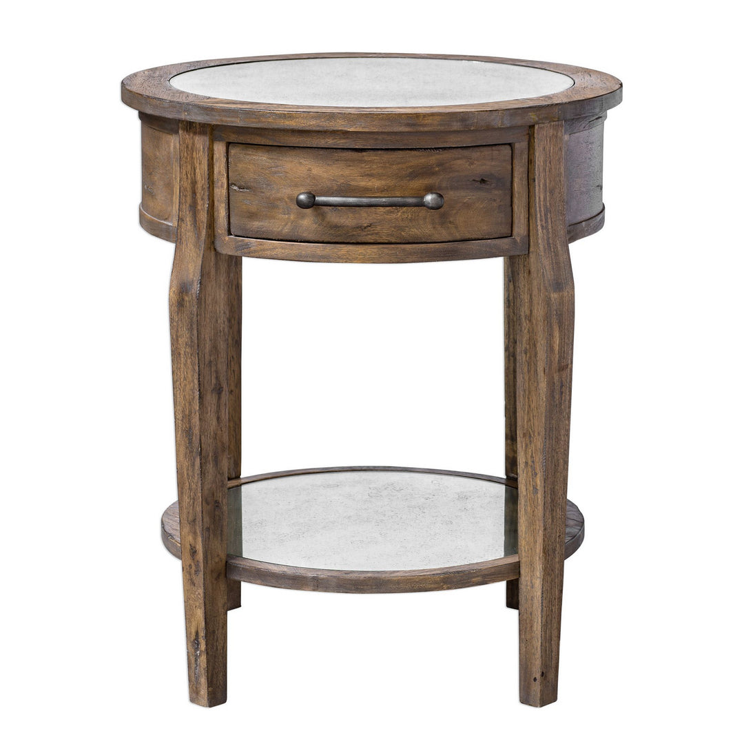 Raelynn Table in Weathered Pecan With A Gray Wash - available from The Lighting Shoppe, trusted by Canadian homeowners