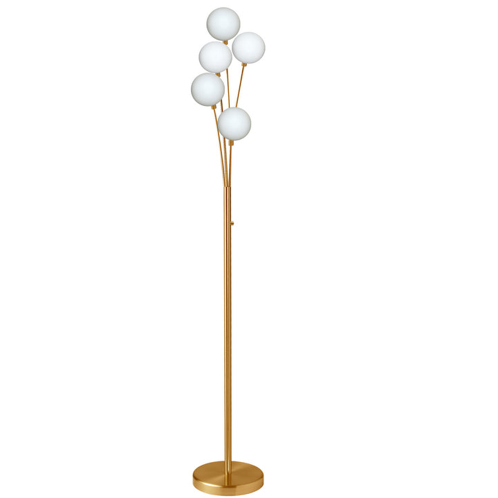 Five Light Floor Lamp in Aged Brass - available from The Lighting Shoppe, trusted by Canadian homeowners