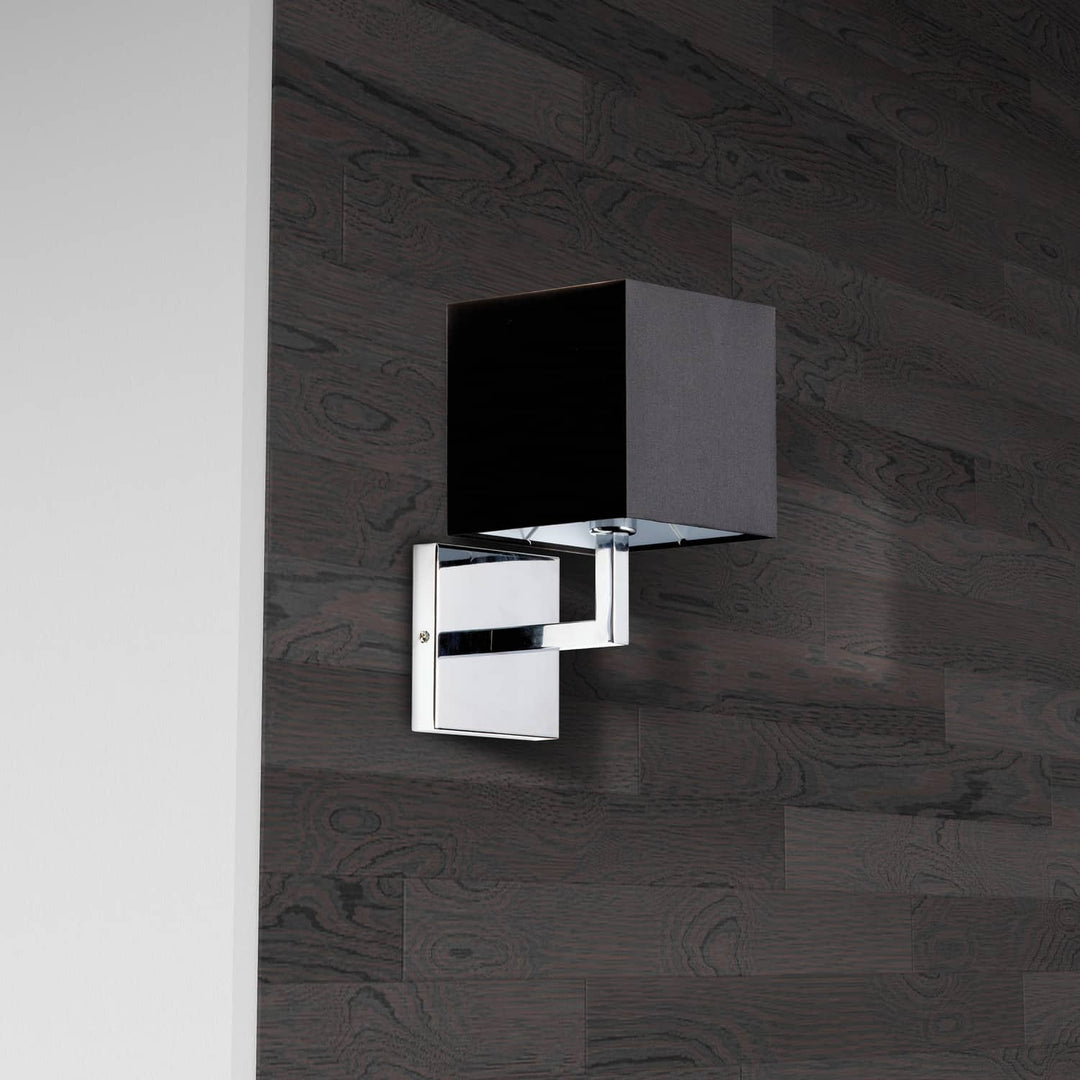 Dainolite Canada - 77-1W-PC-BK - One Light Wall Sconce - Lucas - Polished Chrome