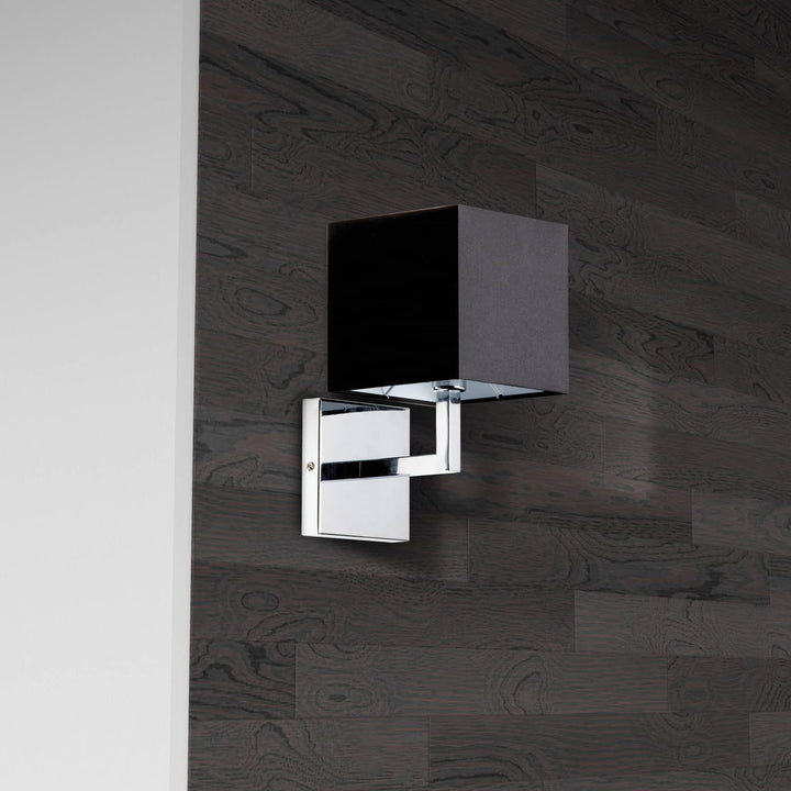 Dainolite Canada - 77-1W-PC-BK - One Light Wall Sconce - Lucas - Polished Chrome