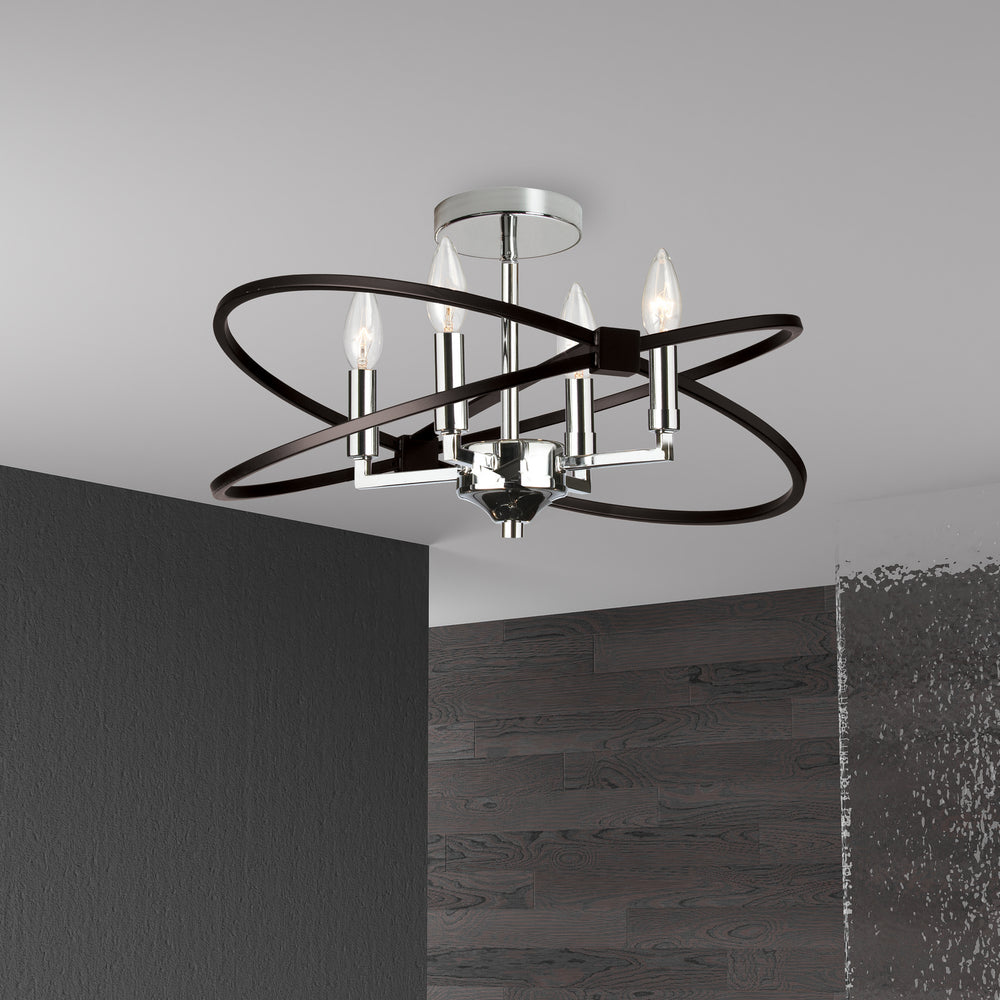 Dainolite Canada - PAL-184SF-PC-MB - Four Light Semi Flush Mount - Paloma - Polished Chrome