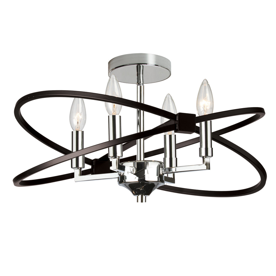 Paloma Four Light Semi Flush Mount in Polished Chrome - available from The Lighting Shoppe, trusted by Canadian homeowners