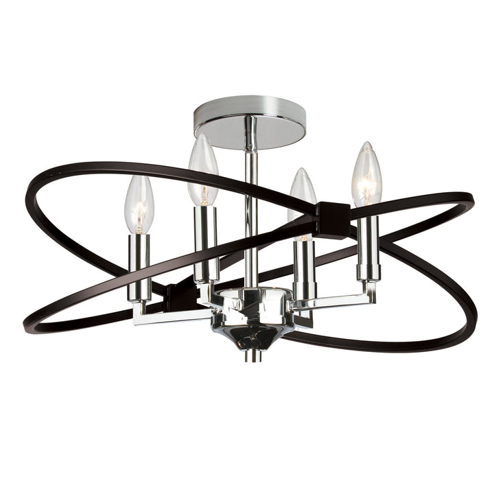 Paloma Four Light Semi Flush Mount in Polished Chrome - available from The Lighting Shoppe, trusted by Canadian homeowners