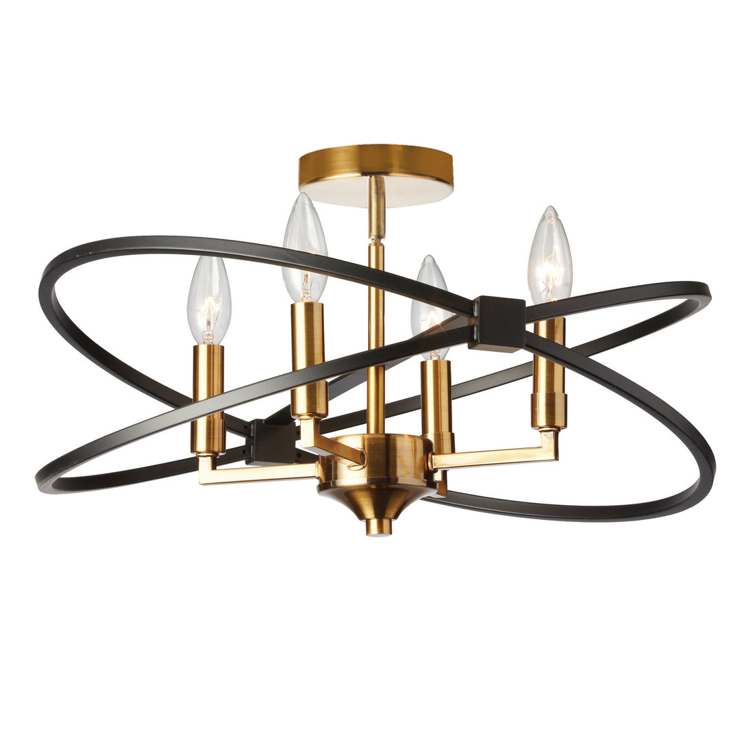 Paloma Four Light Semi Flush Mount in Vintage Bronze - available from The Lighting Shoppe, trusted by Canadian homeowners