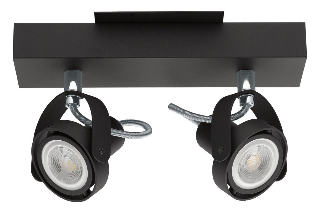Novorio 1 Two Light Track in Black - available from The Lighting Shoppe, trusted by Canadian homeowners