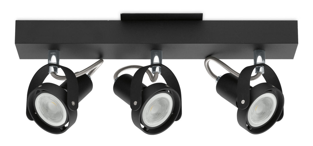 Novorio 1 Three Light Track in Black - available from The Lighting Shoppe, trusted by Canadian homeowners