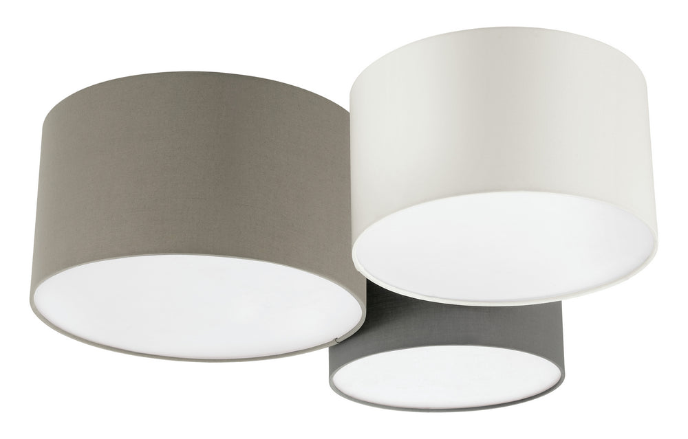 Pastore 1 Three Light Ceiling Mount in Taupe/White/Grey - available from The Lighting Shoppe, trusted by Canadian homeowners