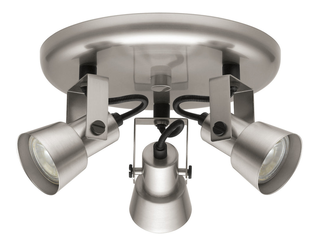 Trillo 1 Three Light Ceiling Track Light in Matte Nickel - available from The Lighting Shoppe, trusted by Canadian homeowners