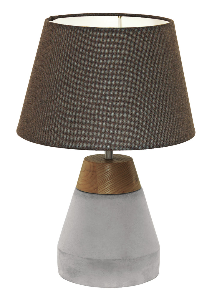 Tarega One Light Table Lamp in Black & Concrete Effect - available from The Lighting Shoppe, trusted by Canadian homeowners
