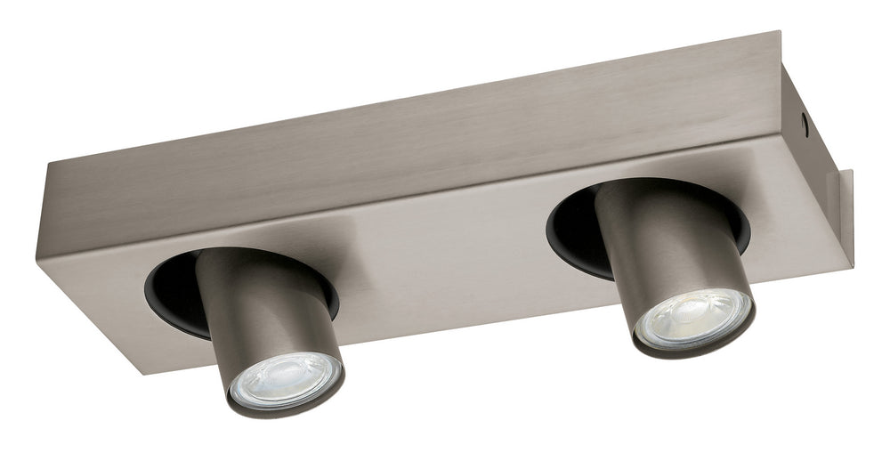 Robledo 1 Two Light Track in Matte Nickel - available from The Lighting Shoppe, trusted by Canadian homeowners