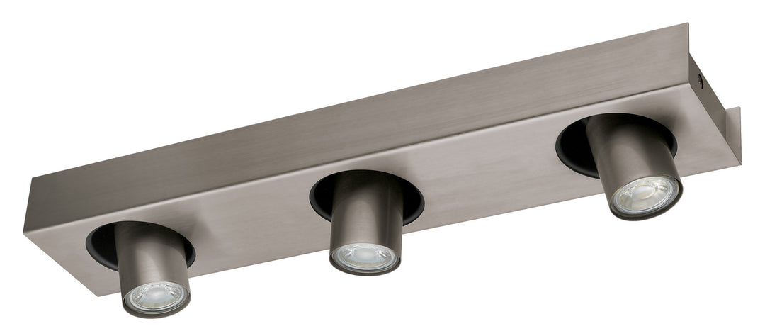 Robledo 1 Three Light Track in Matte Nickel - available from The Lighting Shoppe, trusted by Canadian homeowners