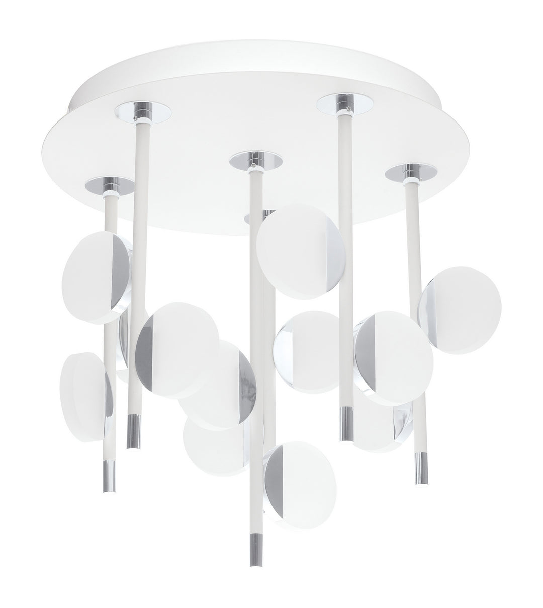 Olindra LED Ceiling Light in White & Chrome - available from The Lighting Shoppe, trusted by Canadian homeowners