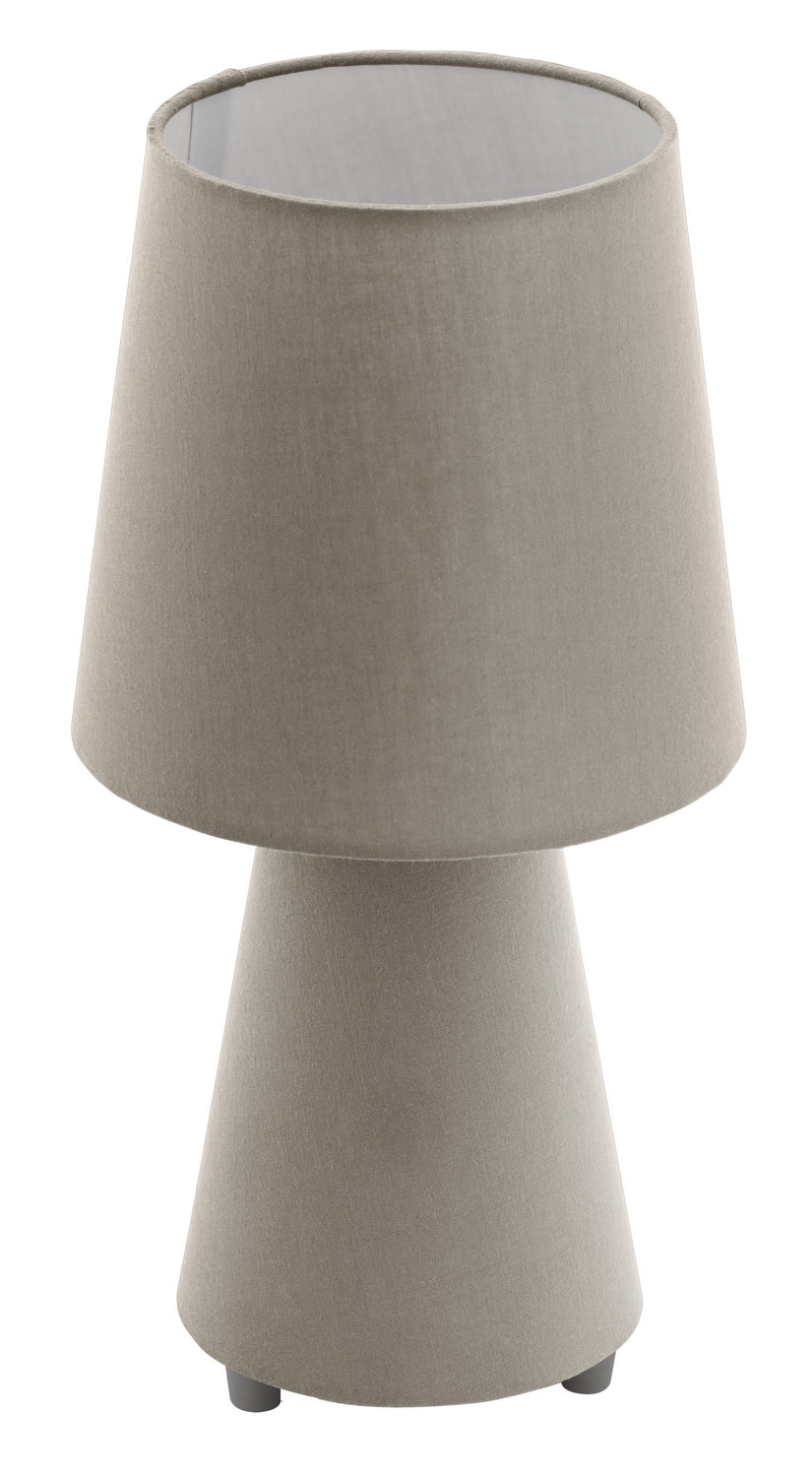 Carpara Two Light Table Lamp in Taupe Fabric - available from The Lighting Shoppe, trusted by Canadian homeowners