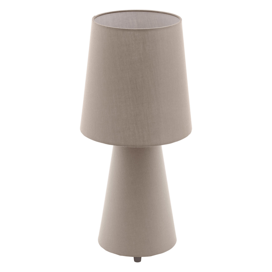 Carpara Two Light Table Lamp in Taupe Fabric - available from The Lighting Shoppe, trusted by Canadian homeowners