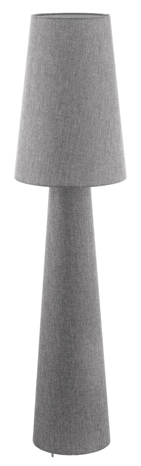 Carpara Two Light Floor Lamp in Grey Linen - available from The Lighting Shoppe, trusted by Canadian homeowners