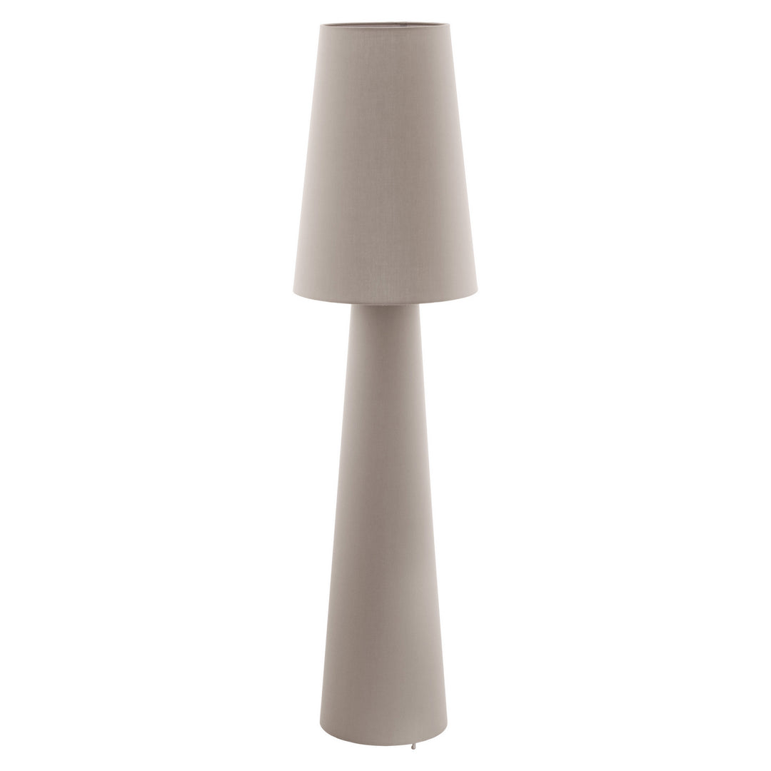 Carpara Two Light Floor Lamp in Taupe Fabric - available from The Lighting Shoppe, trusted by Canadian homeowners