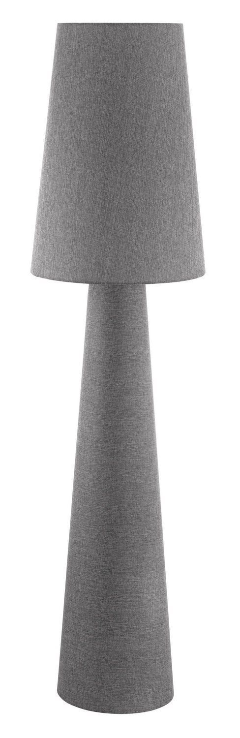 Carpara Two Light Floor Lamp in Grey Linen - available from The Lighting Shoppe, trusted by Canadian homeowners