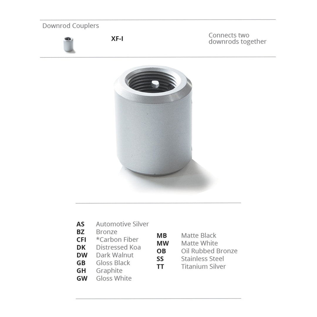 Modern Forms Fans Canada - XF-I-MB - Ceiling Fan Downrod Coupler - Fan Accessories - Matte Black