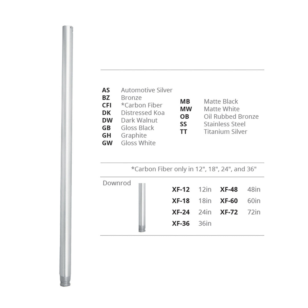 Fan Accessories Downrod in Gloss White - available from The Lighting Shoppe, trusted by Canadian homeowners
