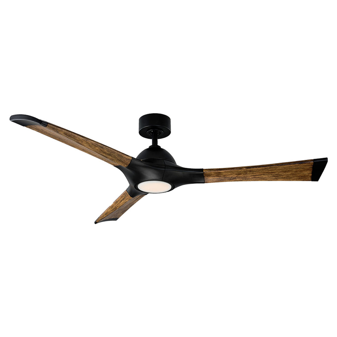 Woody 60"Ceiling Fan in Matte Black/Distressed Koa - available from The Lighting Shoppe, trusted by Canadian homeowners