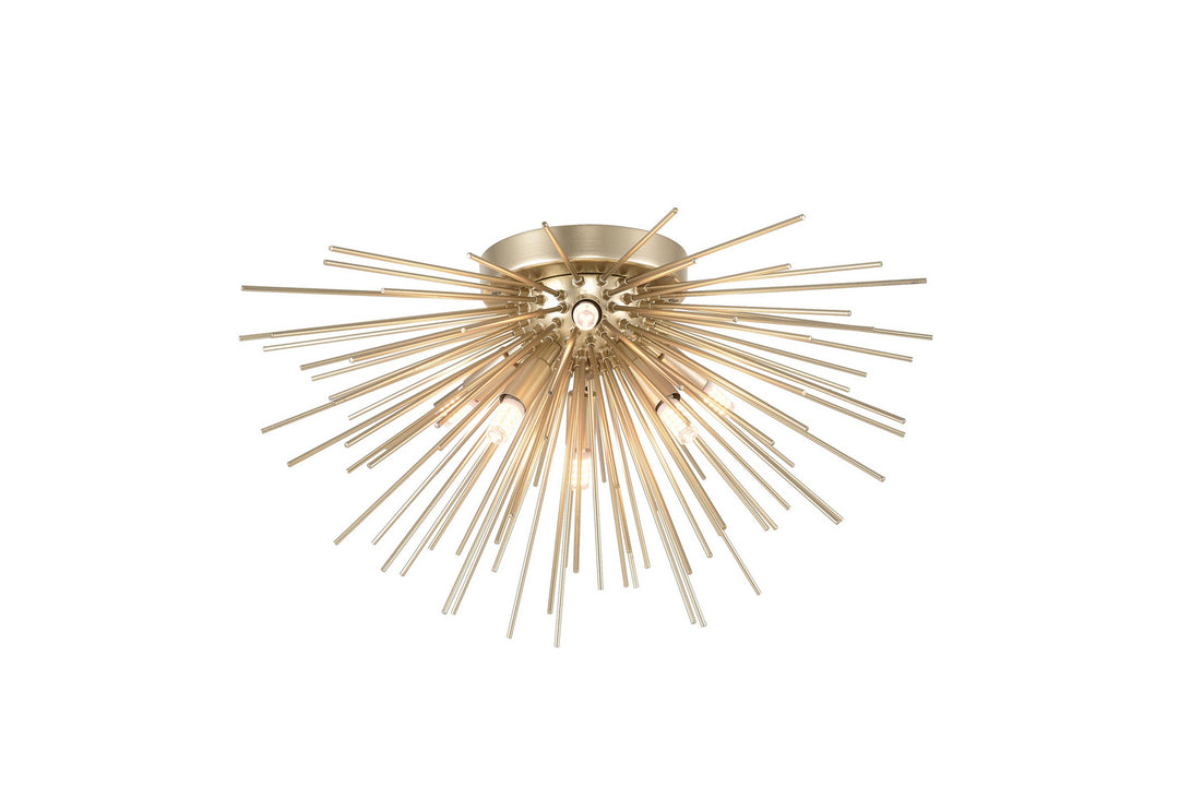 Savannah Six Light Flush Mount in Gold Leaf - available from The Lighting Shoppe, trusted by Canadian homeowners