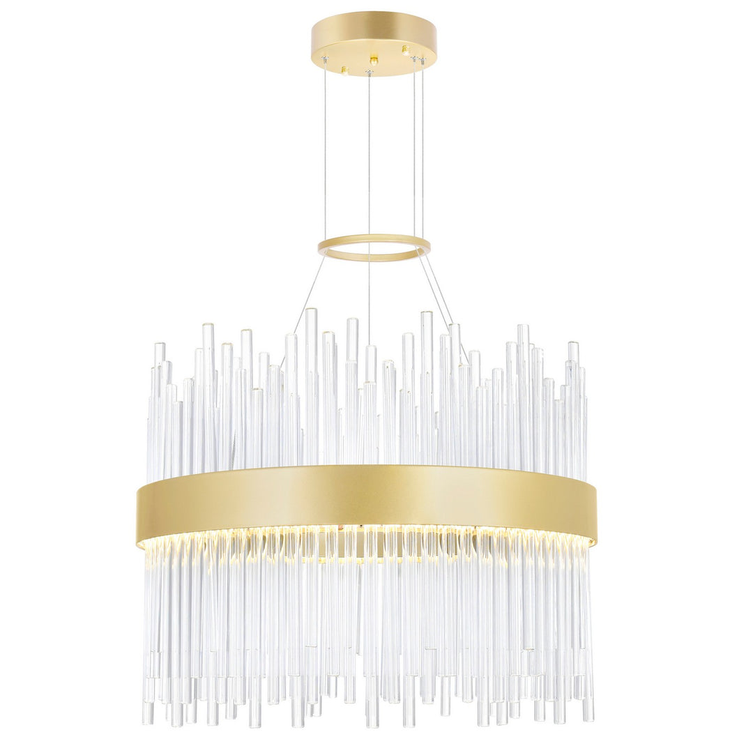 Genevieve LED Chandelier in Medallion Gold - available from The Lighting Shoppe, trusted by Canadian homeowners